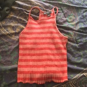 Salmons colored cropped tank top